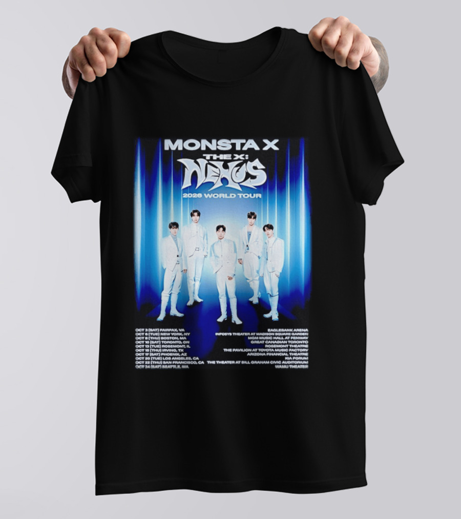 Monsta X The X Nexus 2026 World Tour Dates And Venues T-Shirt