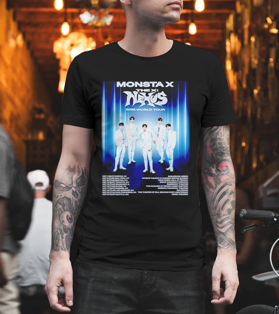 Monsta X The X Nexus 2026 World Tour Dates And Venues T-Shirt