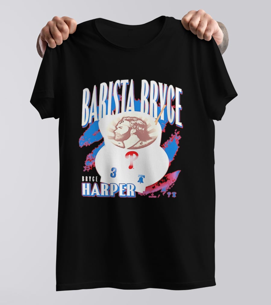 Bryce Harper Barista Philadelphia Phillies Player 3 T-Shirt