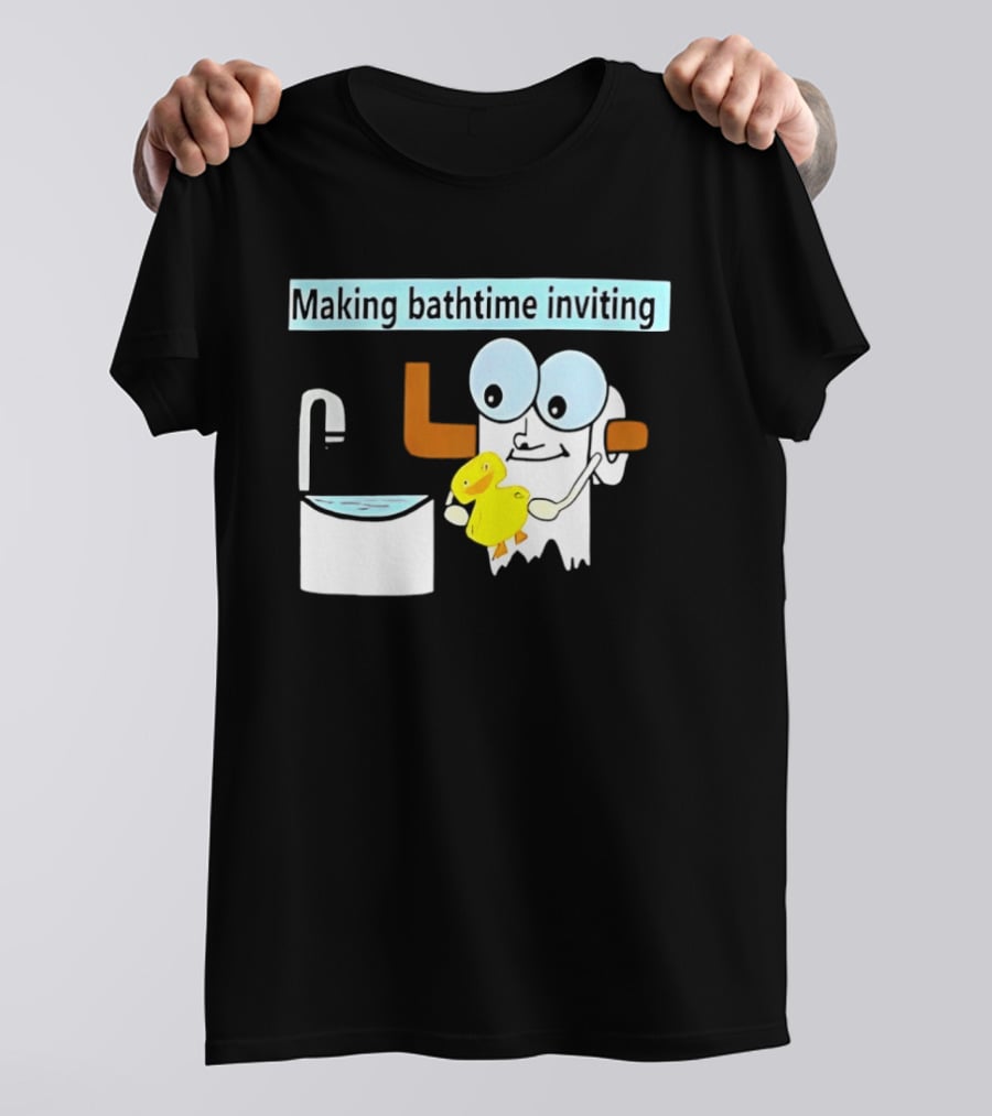 Making Bathtime Inviting No Face Spirited Away Rubber Duck Bathhouse T-Shirt