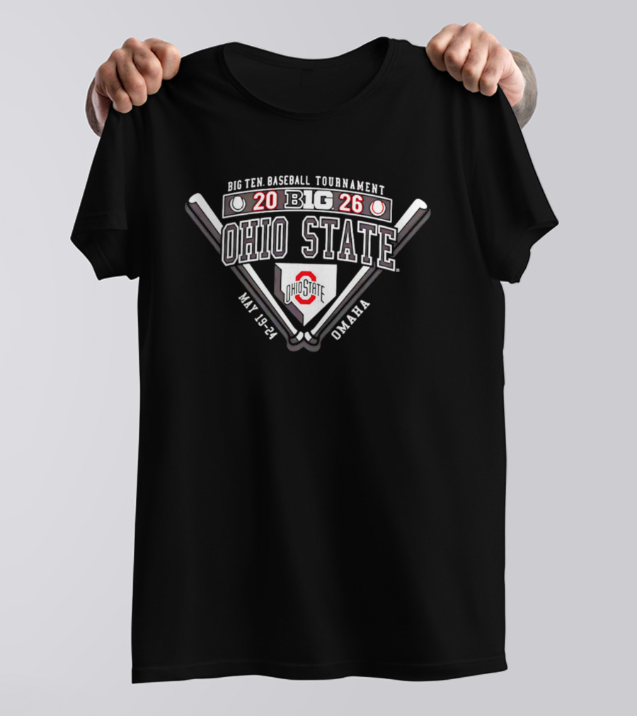Ohio State Buckeyes Big Ten Baseball Tournament 2026 Participant Omaha May 18 24 T-Shirt