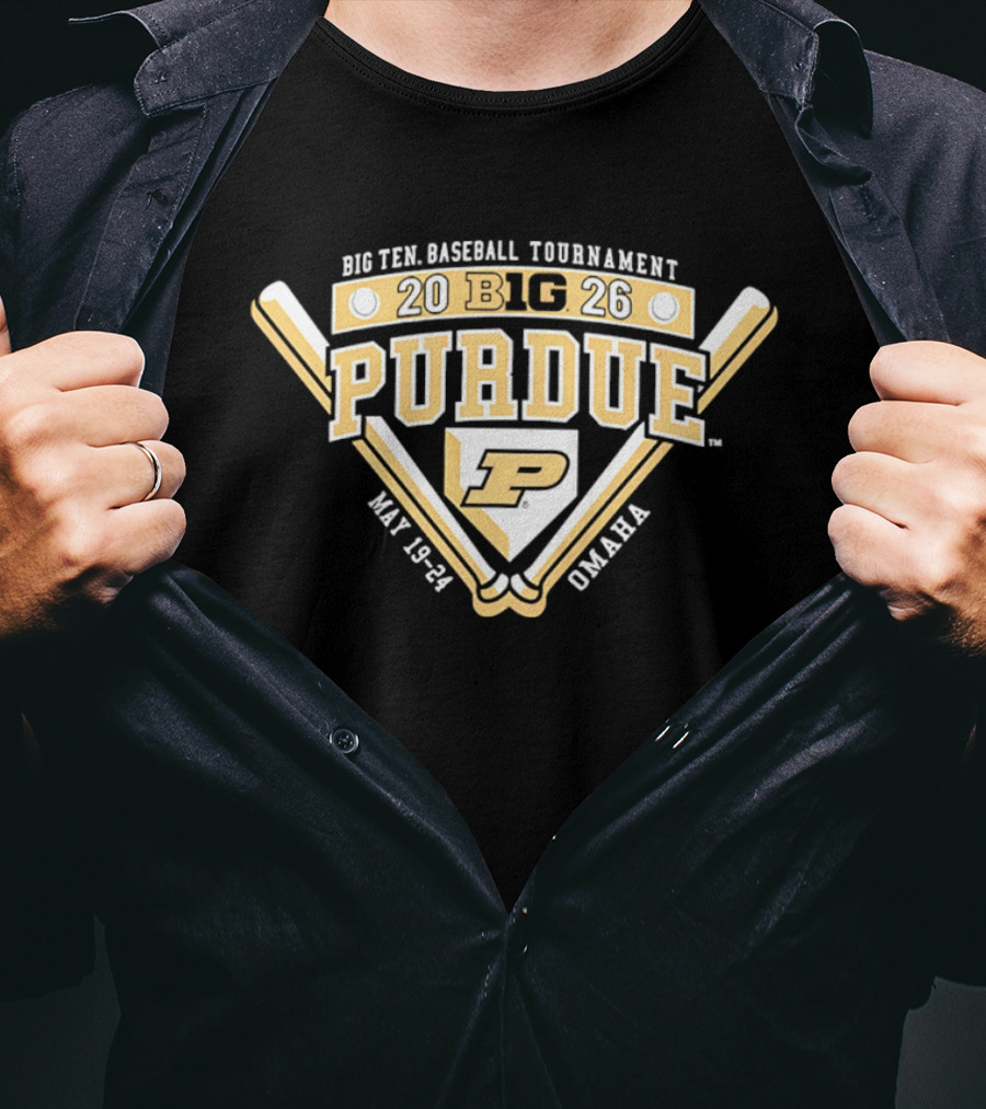 2026 Purdue Boilermakers Big Ten Baseball Tournament Omaha May 18 24 T-Shirt
