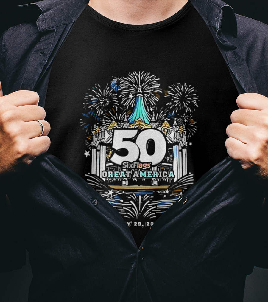 Six Flags Great America 50th Anniversary Celebration May 28 2026 T-Shirt