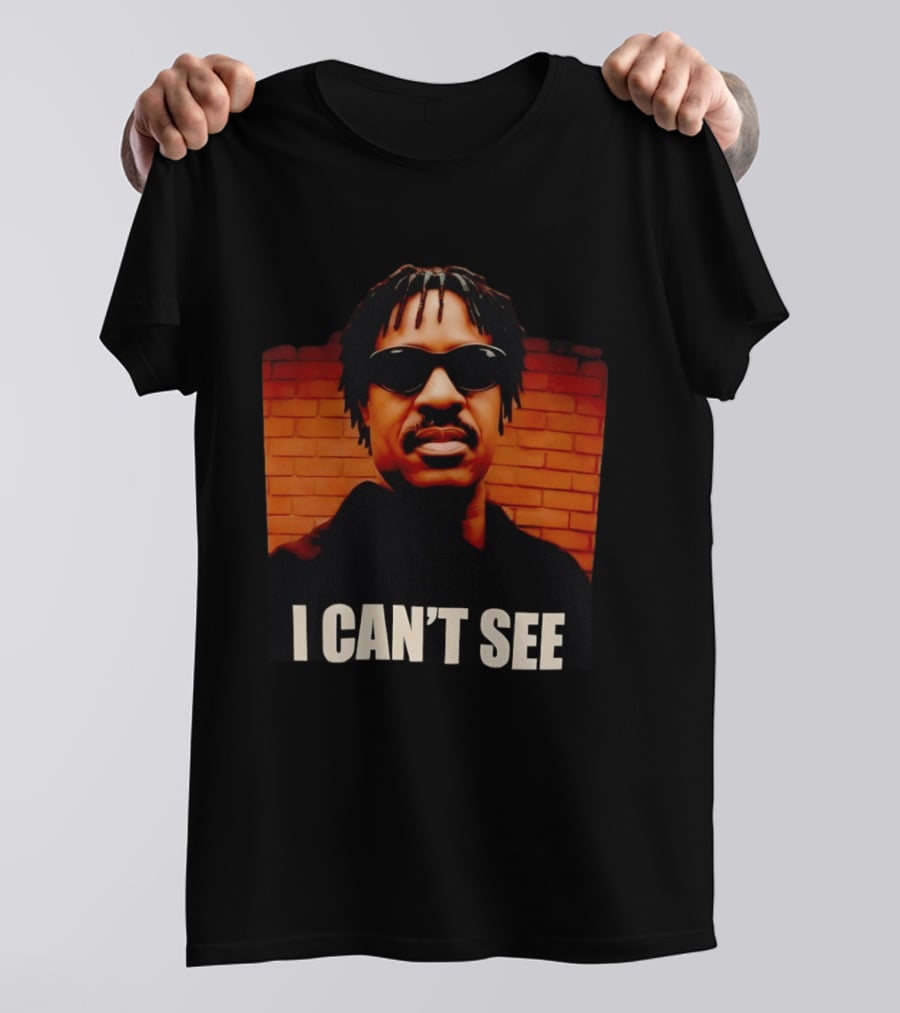 Stevie Wonder Motown R&B Soul Music Legend Singer Songwriter Parody I Can't See T-Shirt