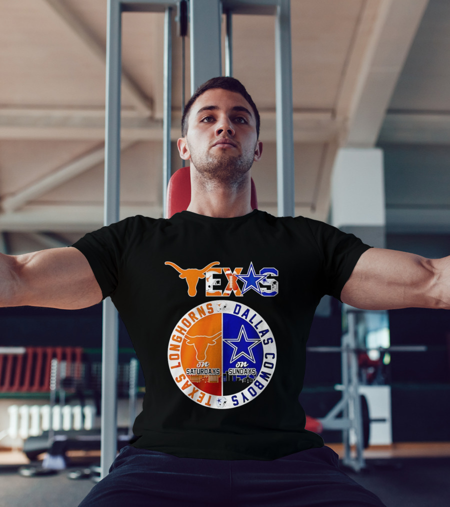 Texas Longhorns Dallas Cowboys Game Day Weekend Saturdays Sundays T-Shirt