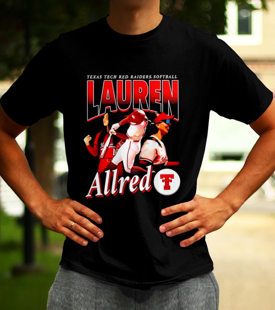 Texas Tech Red Raiders Softball Lauren Allred Team T-Shirt