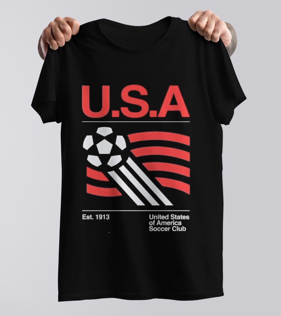 U.S.A. Est. 1913 United States Soccer Club Ball Flag T-Shirt