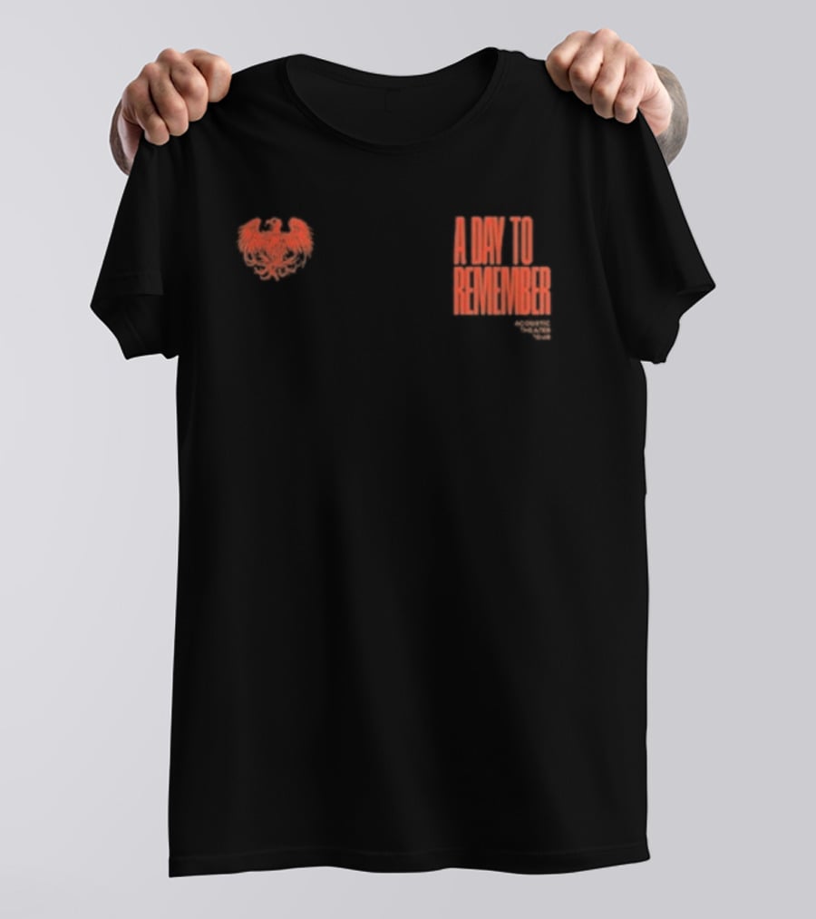 A Day To Remember Reassembled The Acoustic Theater Tour Orange Heart T-Shirt