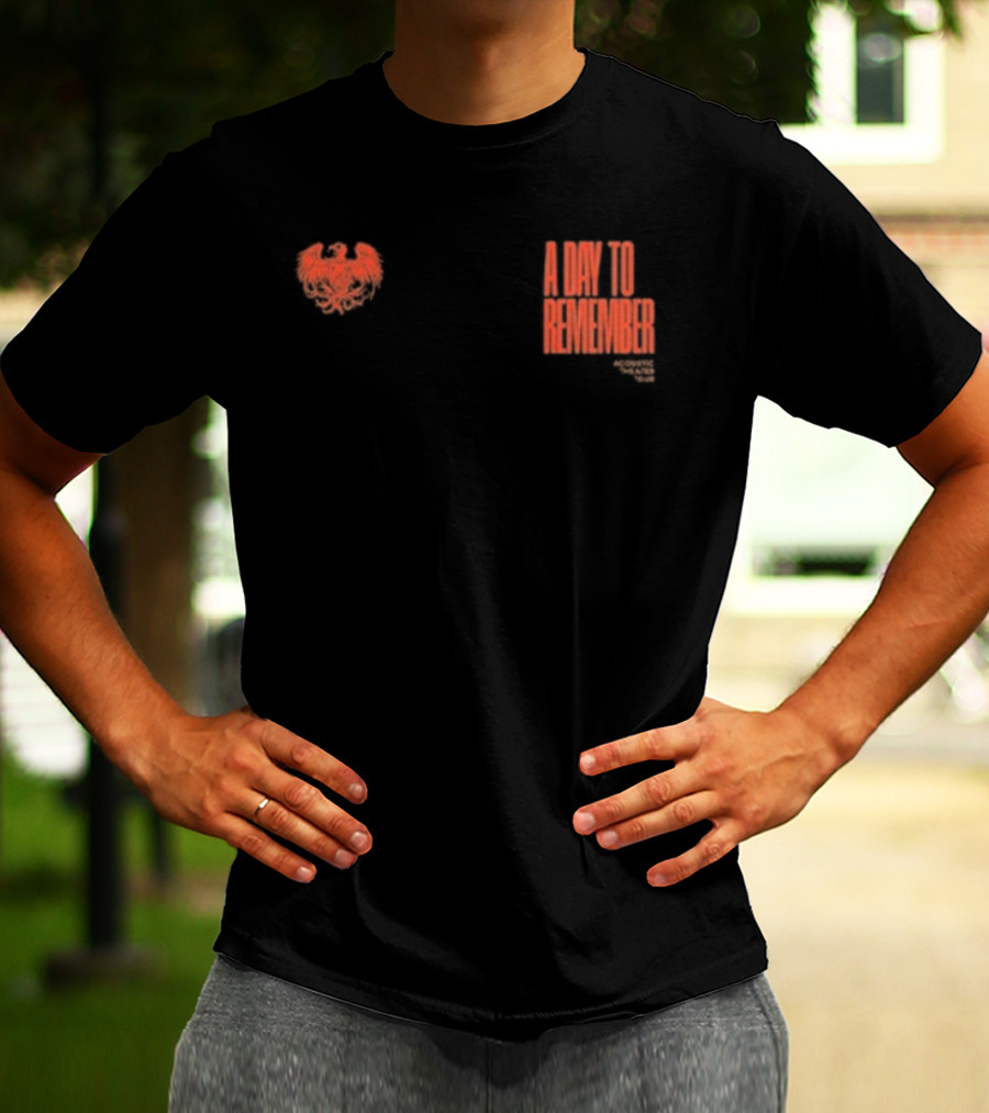 A Day To Remember Reassembled The Acoustic Theater Tour Orange Heart T-Shirt