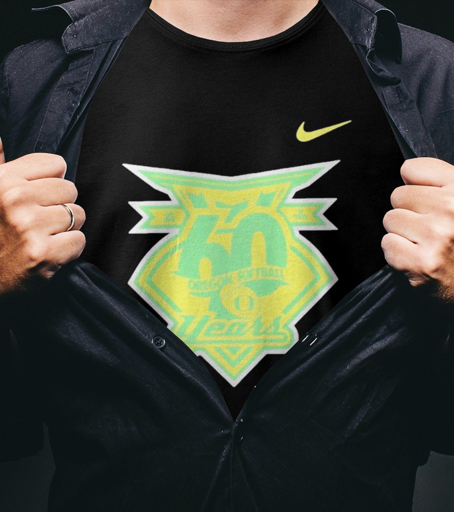 Oregon Softball 60 Years Anniversary Club Nike T-Shirt