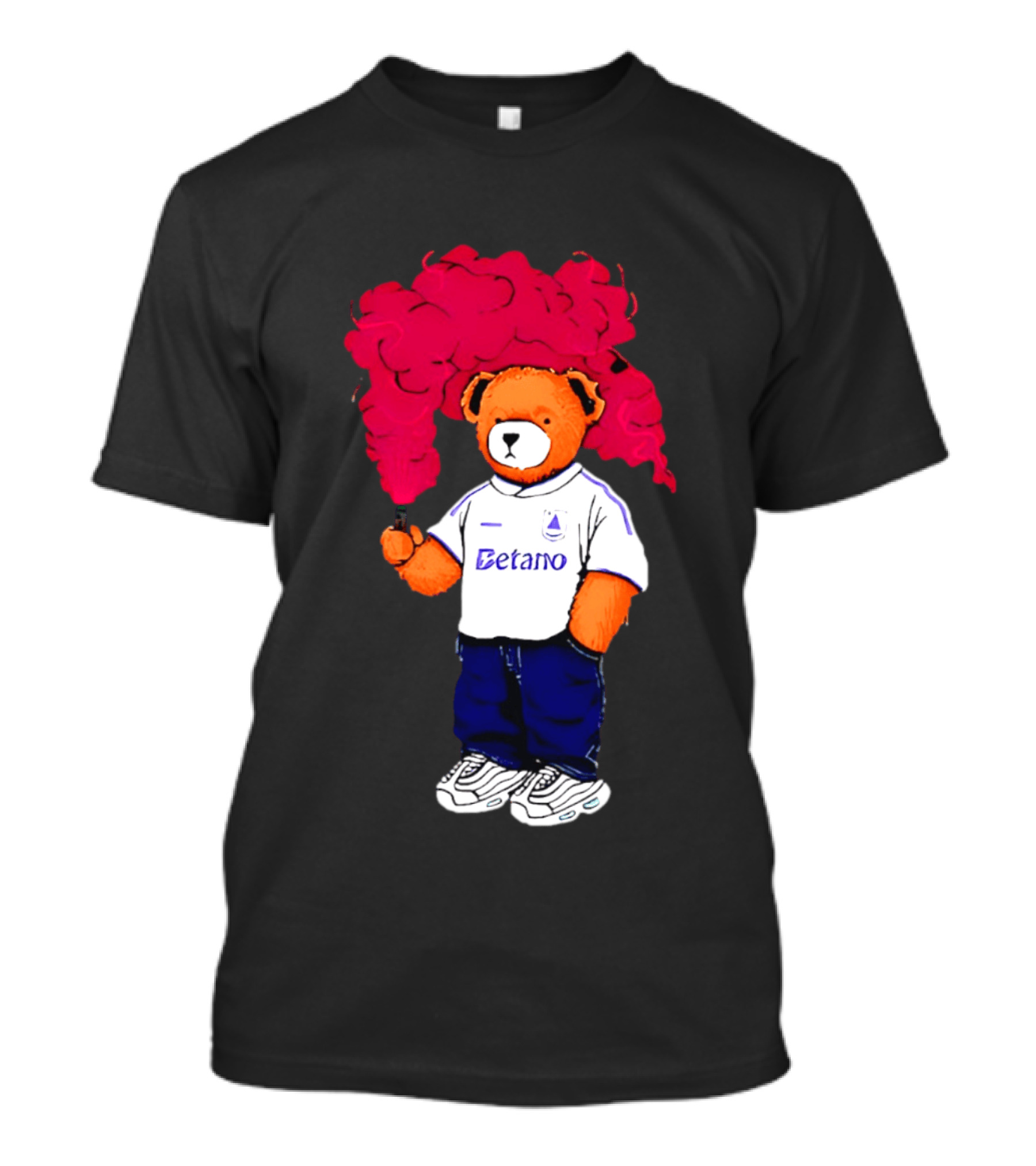 Betano FC Pickles Bears Character Holding Red Smoke T-Shirt