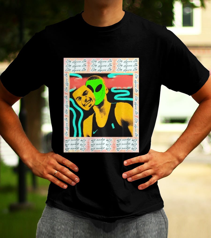 Go Spurs Go Alien Victor Wemby Mask San Antonio Spurs T-Shirt