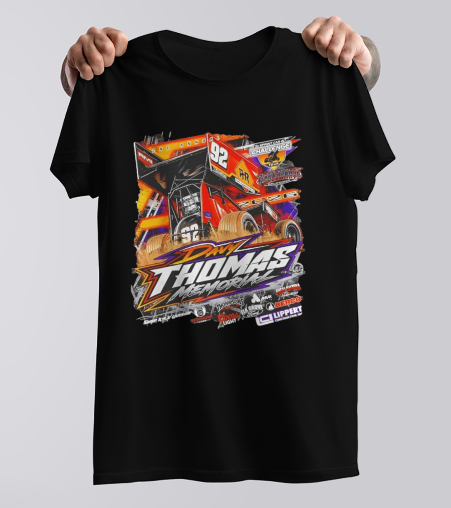 2nd Annual Davy Thomas Memorial 92 Sprint Car Placerville Speedway Challenge Tour 2020 T-Shirt