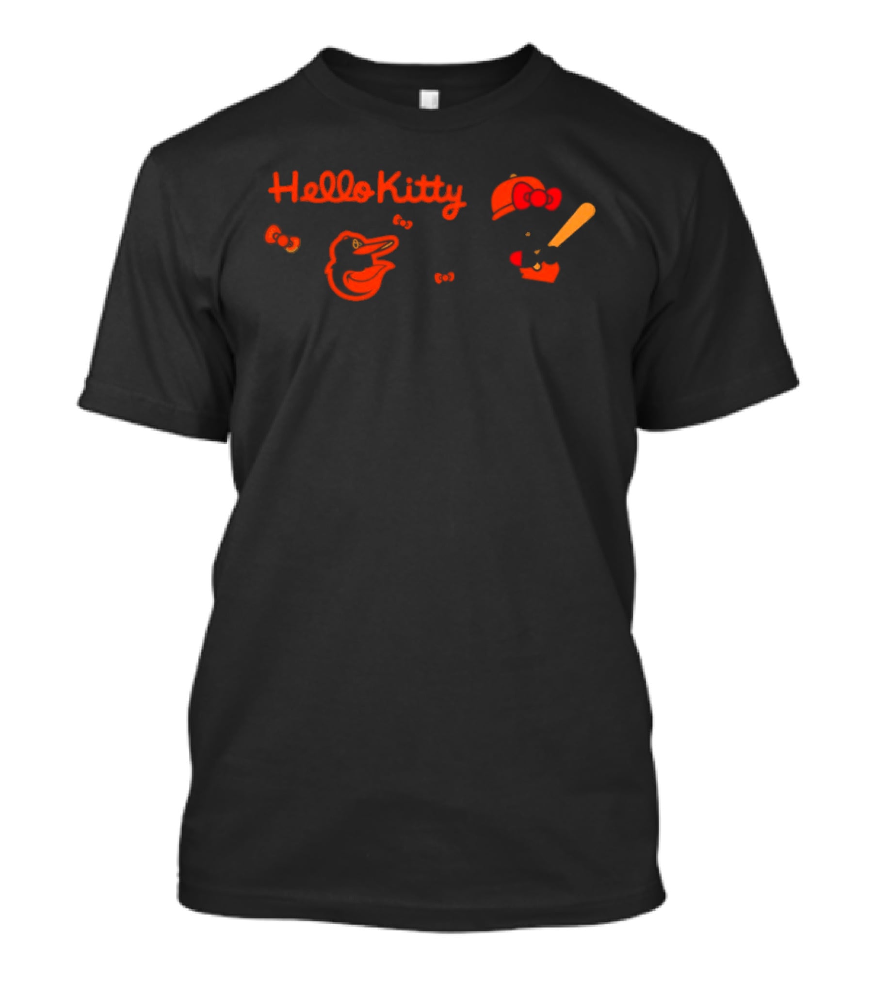 Hello Kitty Baltimore Orioles MLB Collaboration T-Shirt