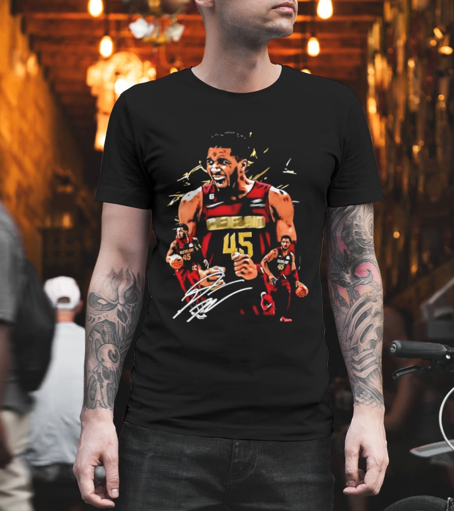Donovan Mitchell Cleveland Cavaliers NBA Number 45 Player T-Shirt