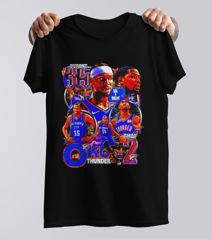 Oklahoma City Thunder Durant 35 Shai 2 OKC Team T-Shirt