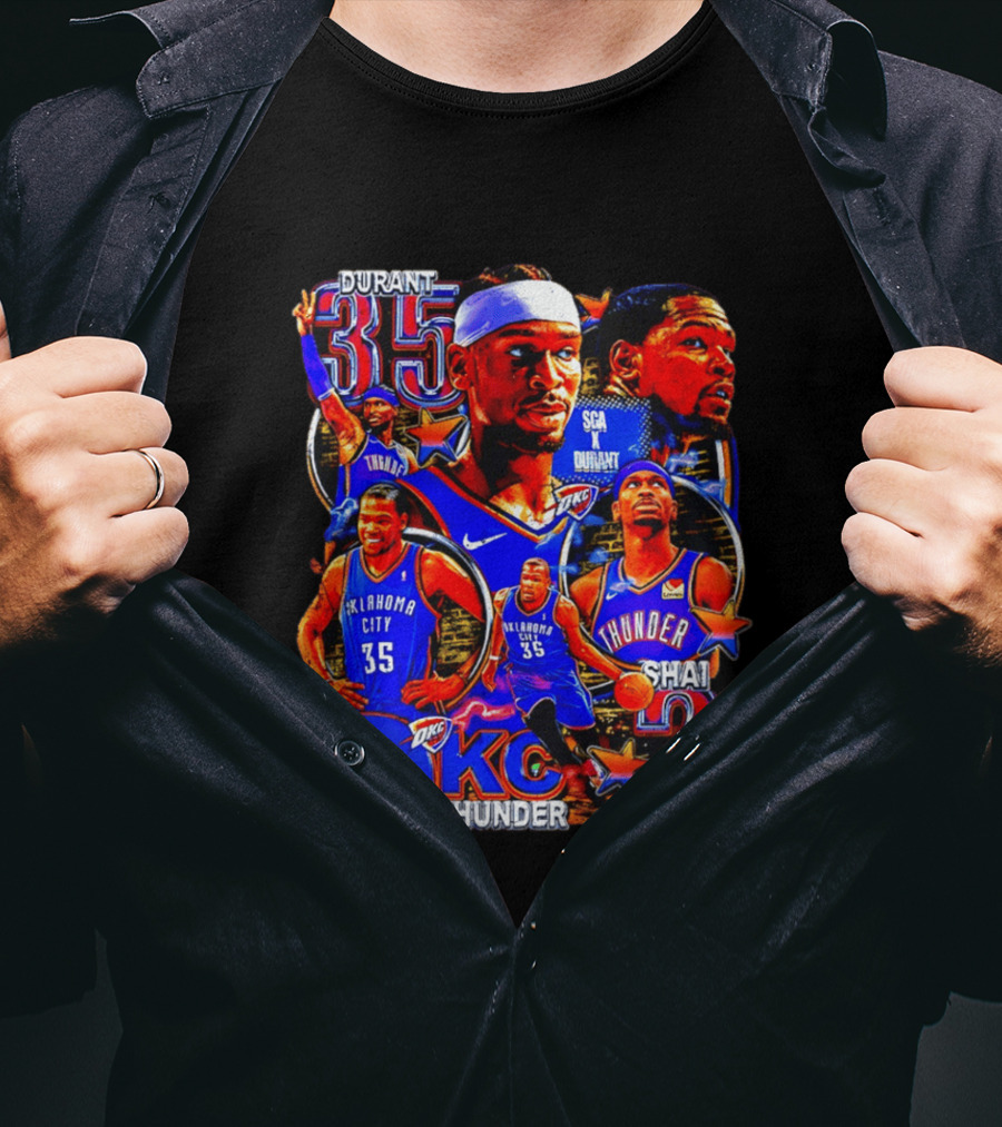 Oklahoma City Thunder Durant 35 Shai 2 OKC Team T-Shirt