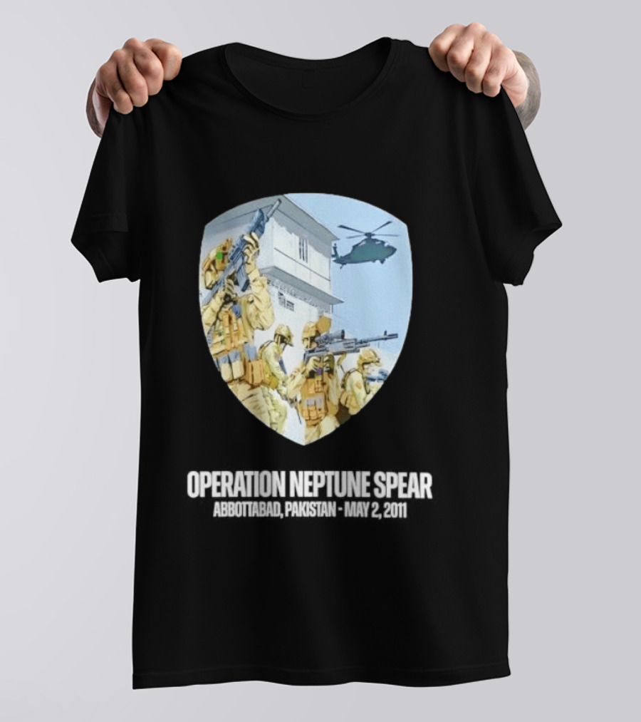 Operation Neptune Spear Abbottabad Pakistan May 2 2011 Military Team Helicopter Shield T-Shirt