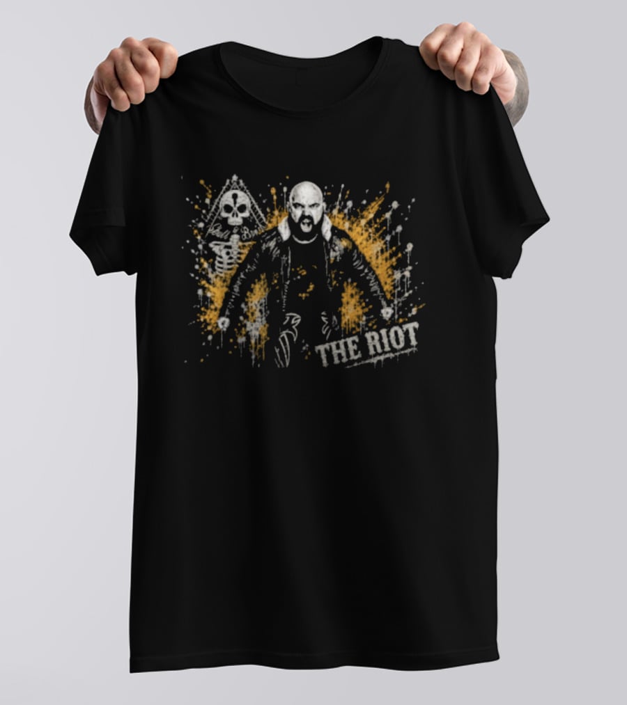 Jon Moxley All Elite Wrestling Skull Bones The Riot T-Shirt