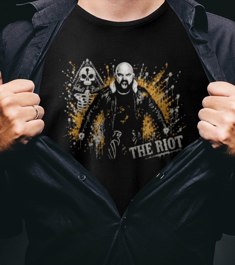 Jon Moxley All Elite Wrestling Skull Bones The Riot T-Shirt