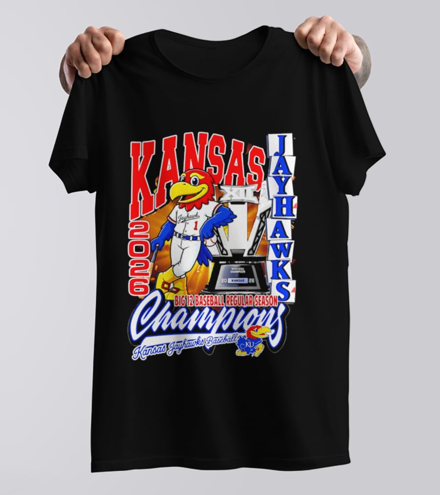 Kansas Jayhawks 2026 Big 12 Baseball Regular Season Champions T-Shirt