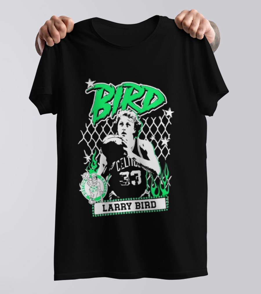 Boston Celtics Larry Bird NBA Player Number 33 T-Shirt