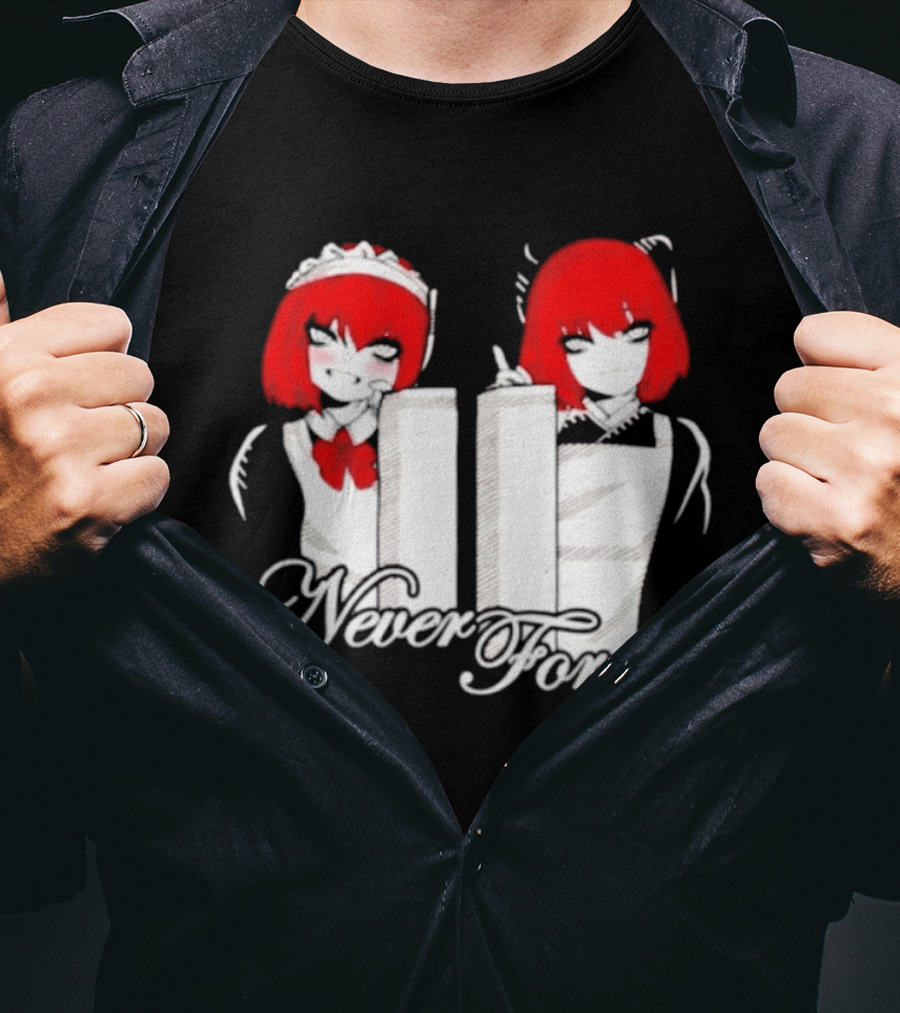 Maid Anime 9 11 Twin Towers Never Forget T-Shirt