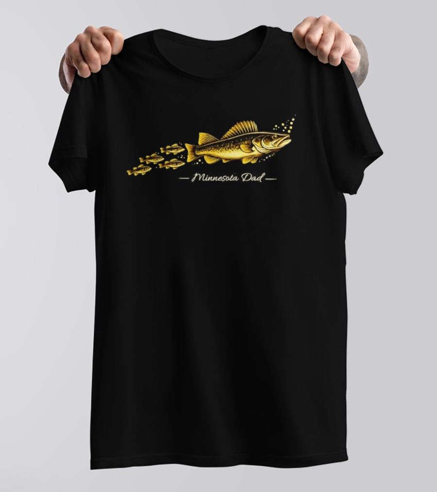 Minnesota Dad Walleye Fishing Family T-Shirt