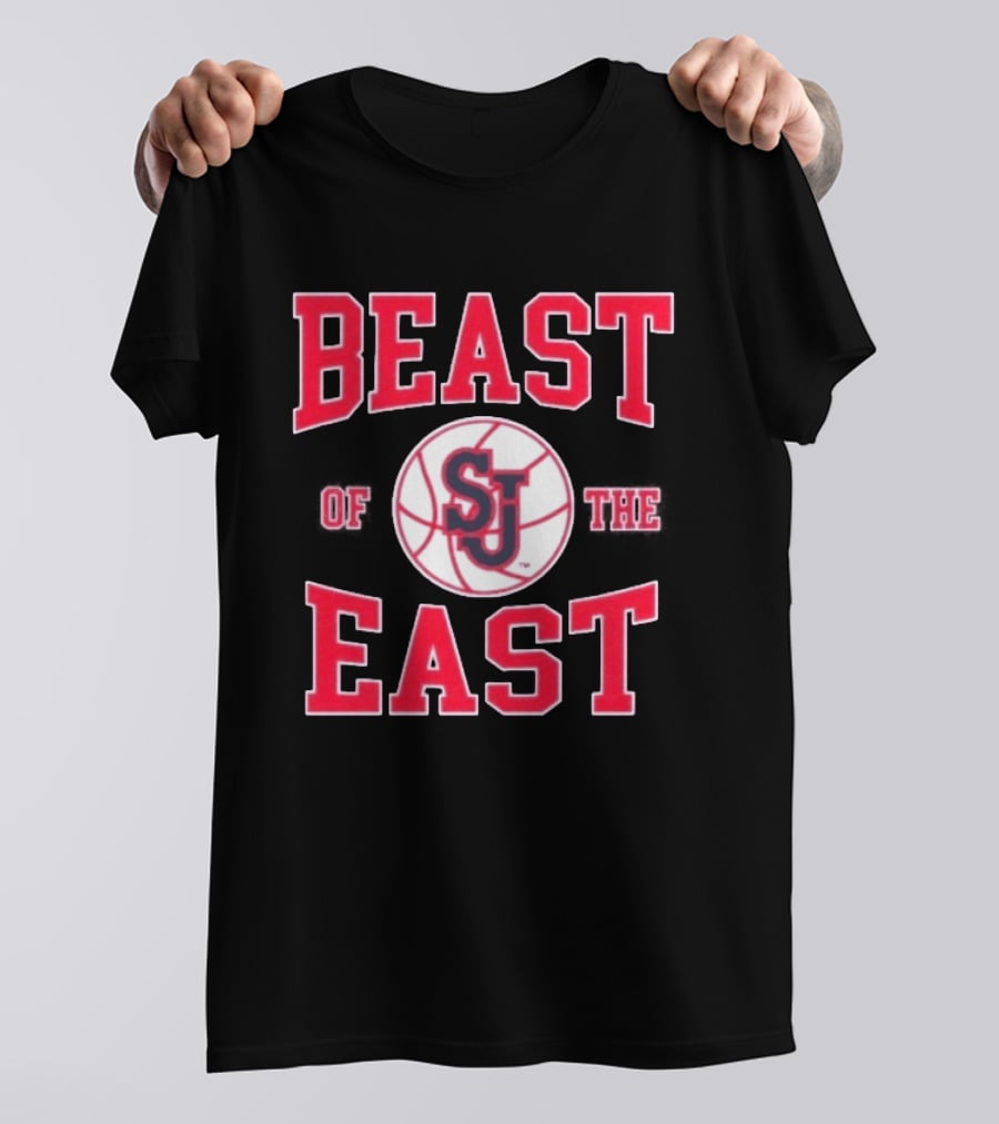 St. Johns Red Storm Beast Of The East Basketball SJ T-Shirt
