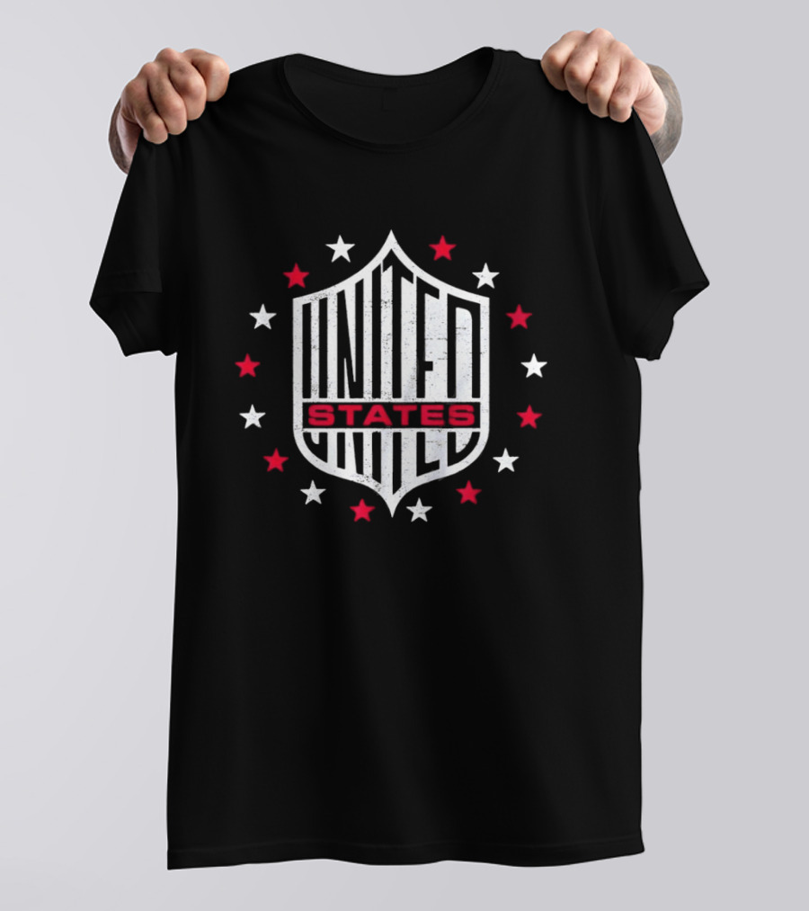 United States Shield Stars Fourth Of July Independence Day USA America T-Shirt