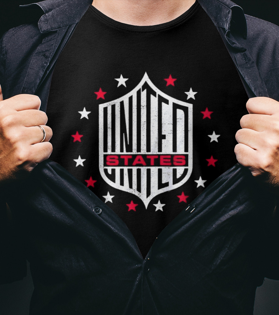 United States Shield Stars Fourth Of July Independence Day USA America T-Shirt