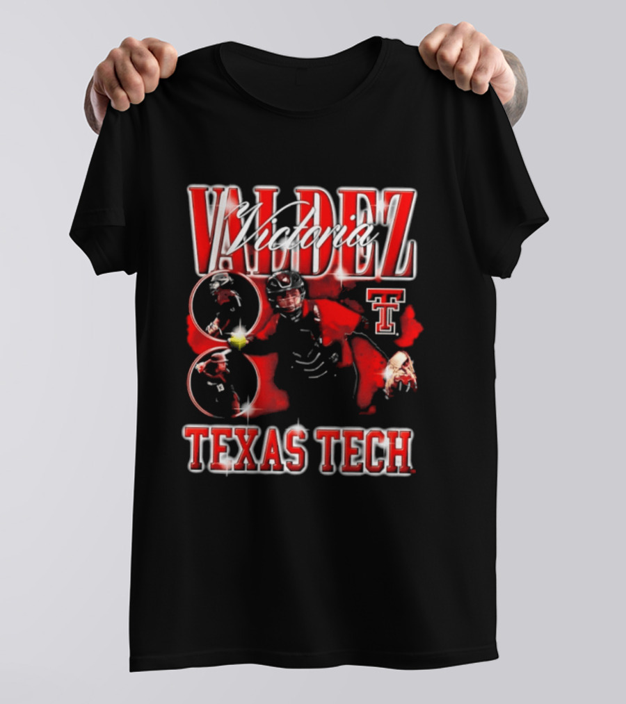 Valdez Number 8 Texas Tech 90s Bootleg T-Shirt