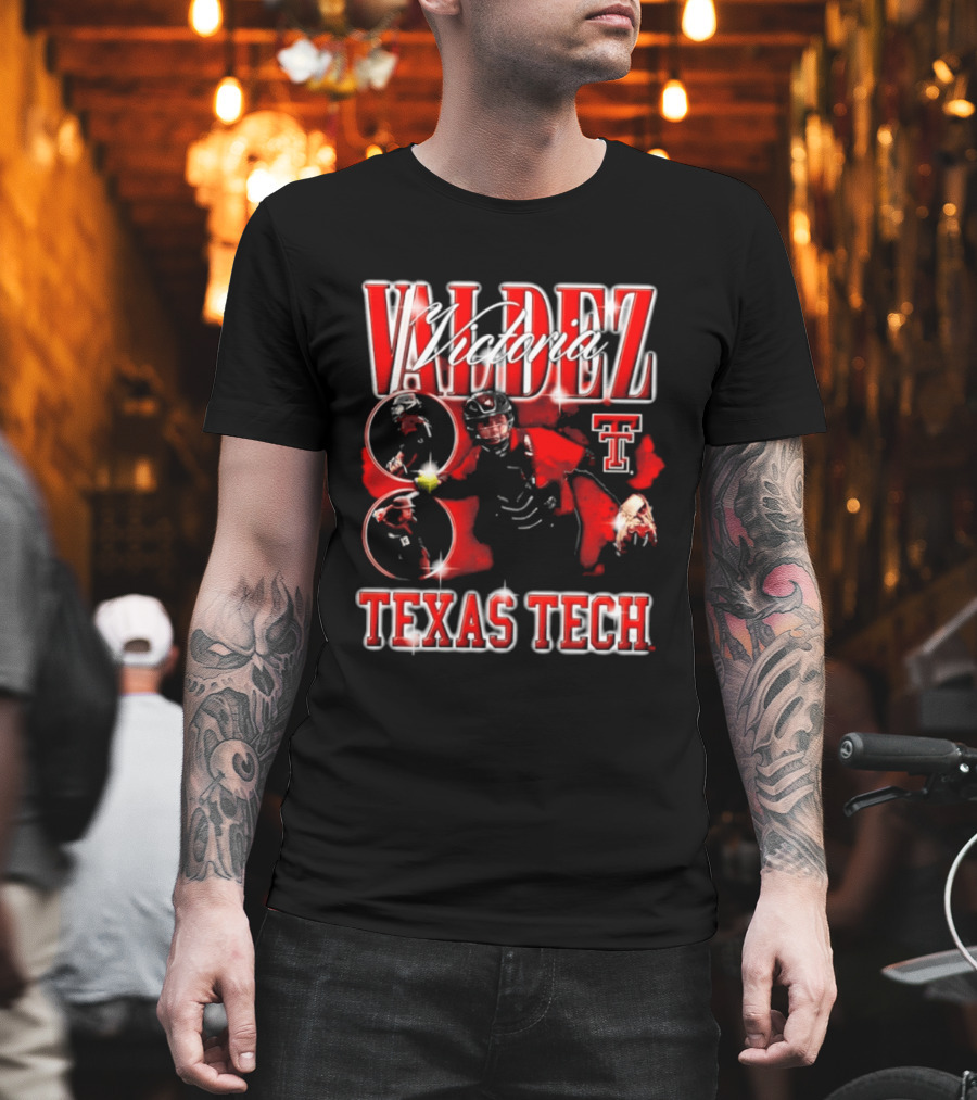 Valdez Number 8 Texas Tech 90s Bootleg T-Shirt