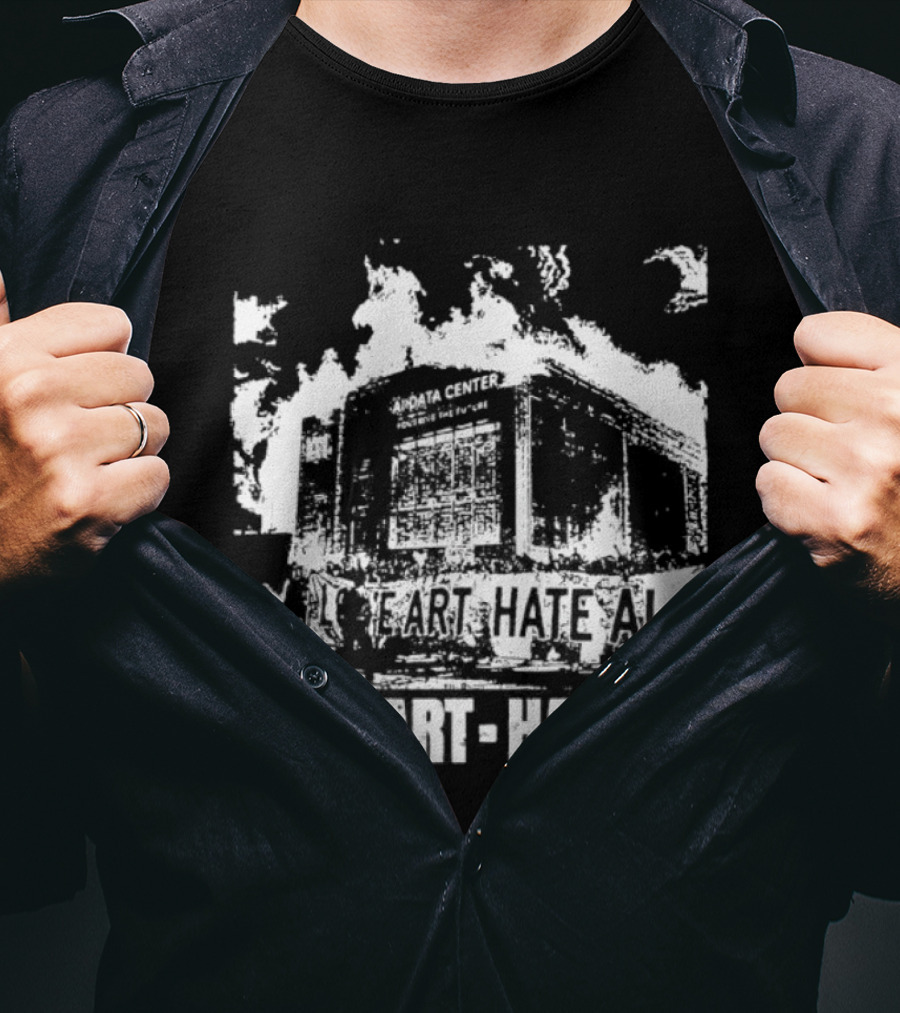 Love Hate AI Data Center Fire T-Shirt