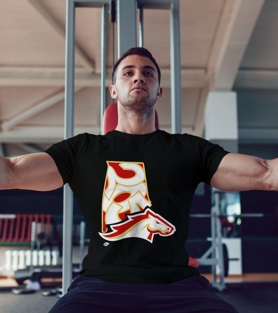Arkansas Razorbacks Map Logo With Horsehead T-Shirt