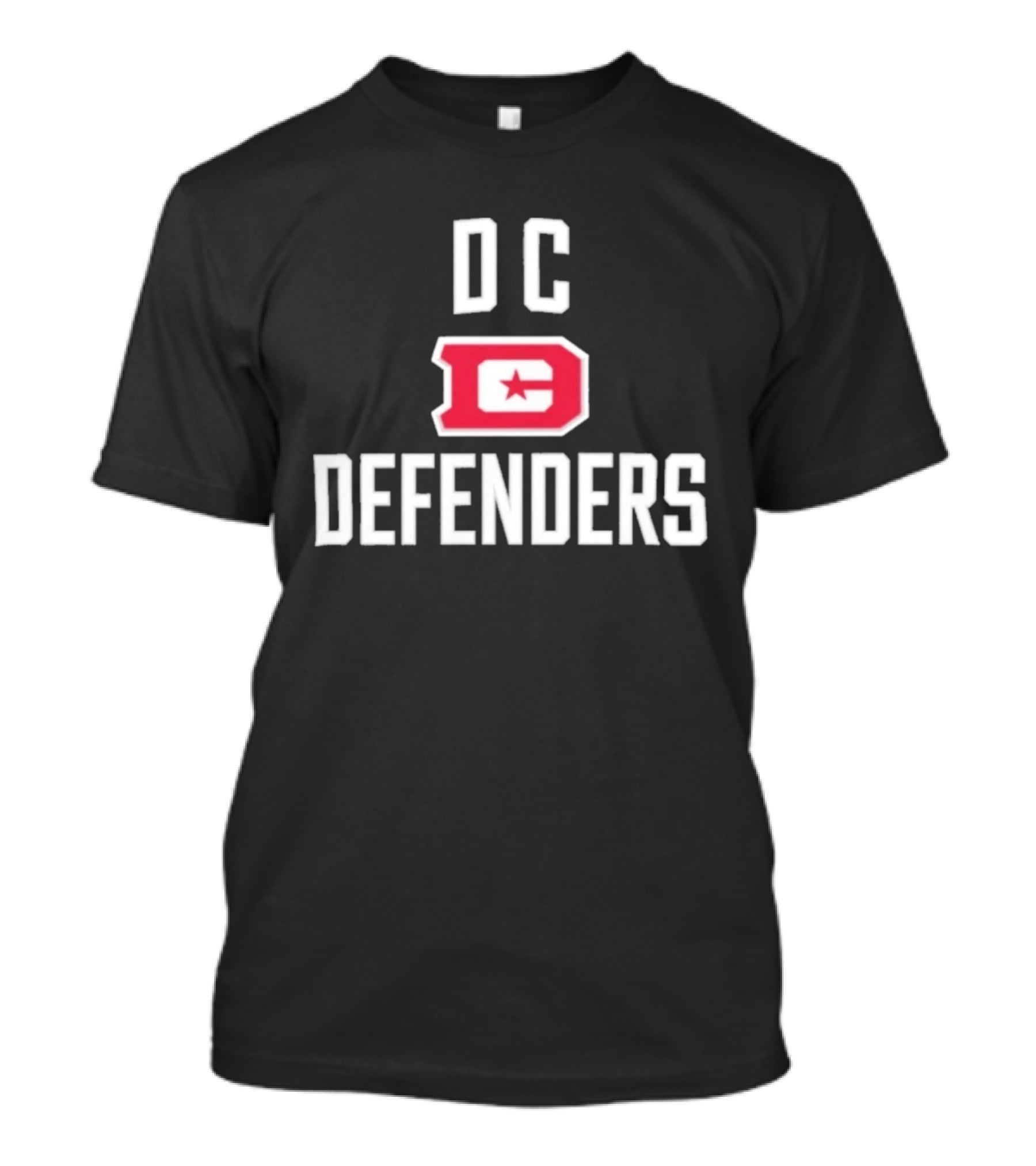 DC Defenders UFL Block Letter Red Star T-Shirt
