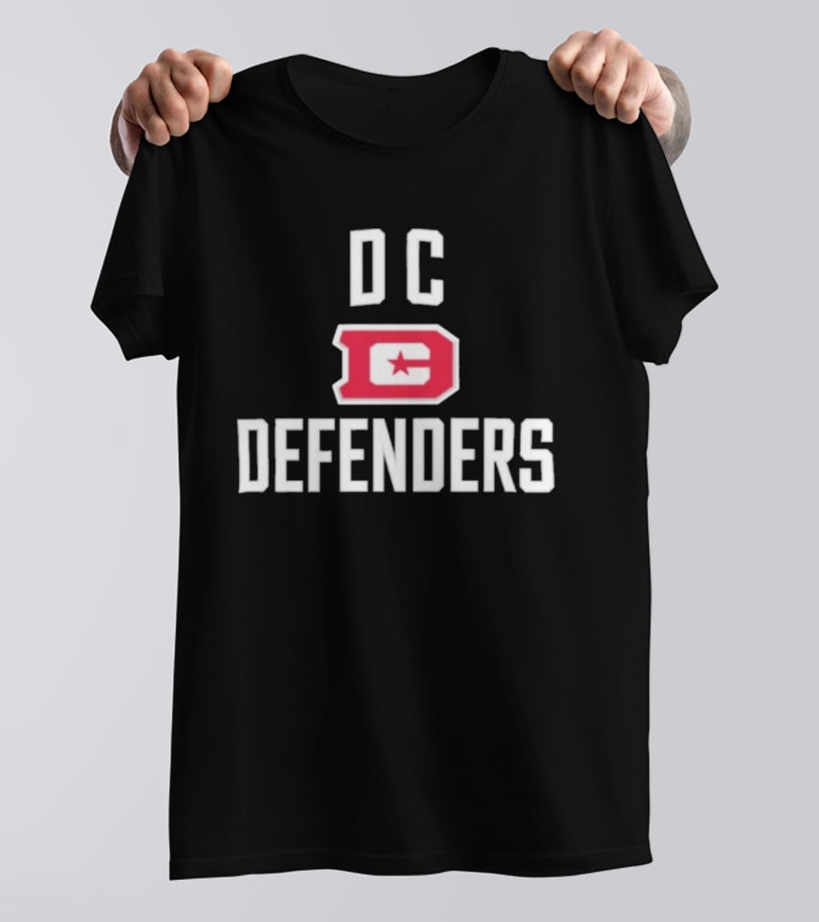 DC Defenders UFL Block Letter Red Star T-Shirt
