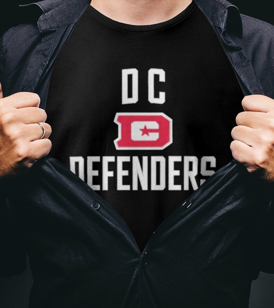 DC Defenders UFL Block Letter Red Star T-Shirt