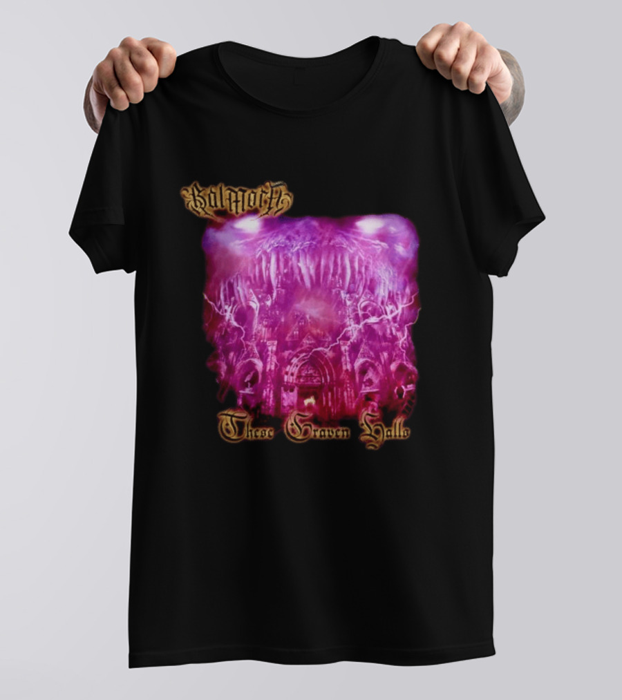 Balmorth These Graven Halls Gothic Purple Cathedral Fantasy T-Shirt
