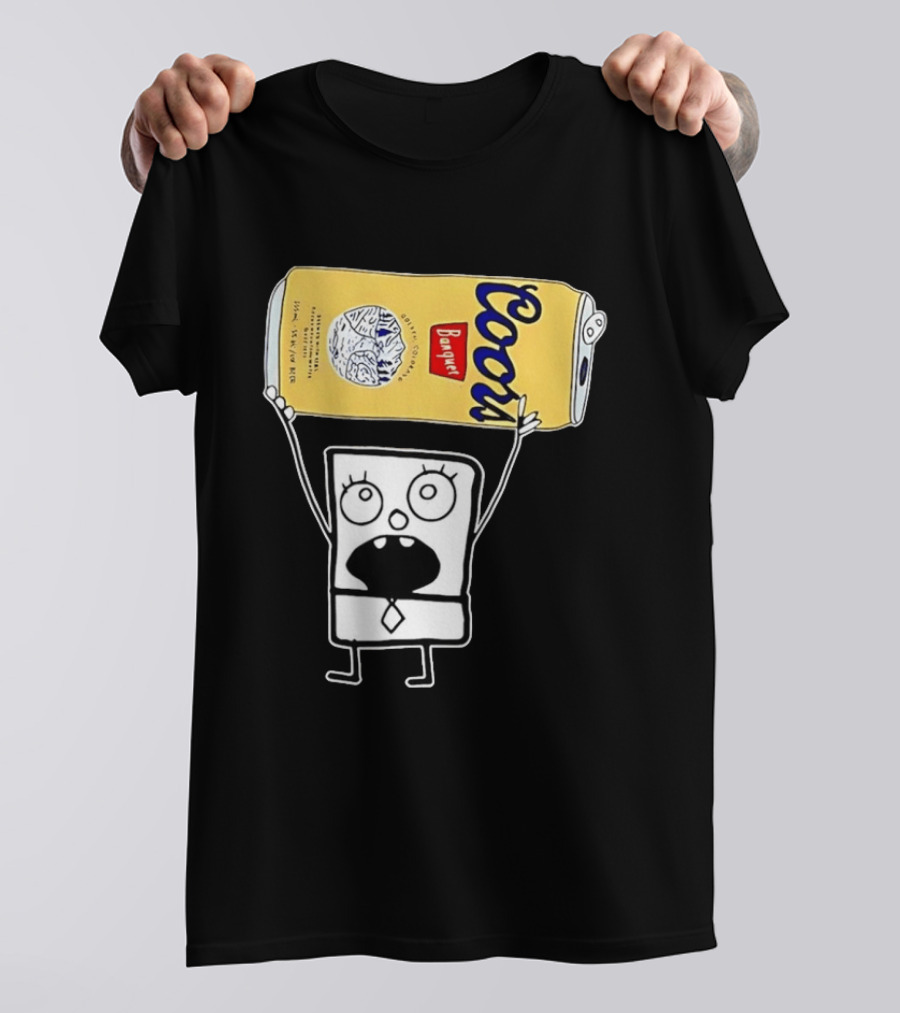 Coors Banquet Blocky Comic 355mL 5 Alc Vol Golden Colorado ESTD 1873 Refreshing T-Shirt