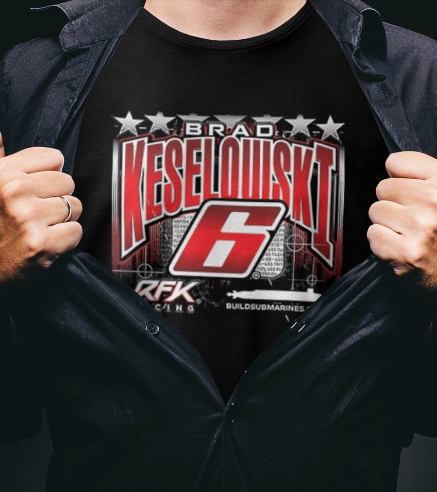 Brad Keselowski 6 RFK Racing Stars Patriotic Racing T-Shirt