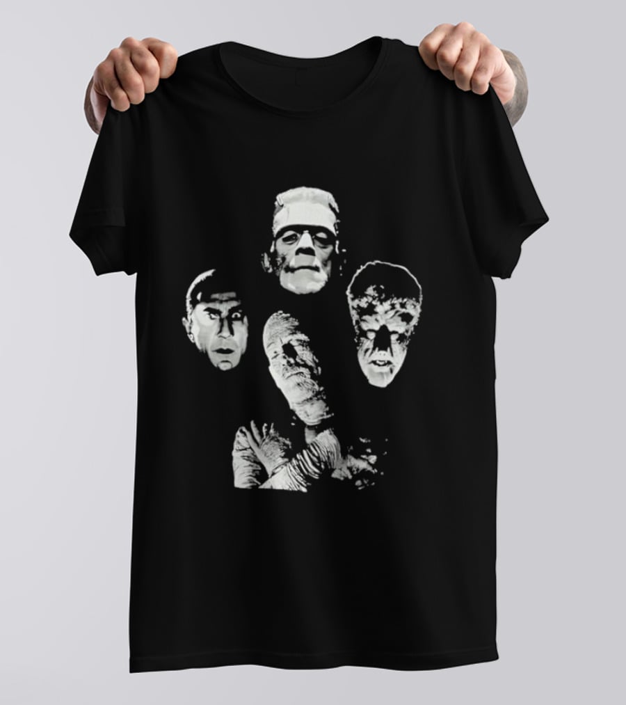 Frankenstein Dracula Mummy Wolf Man Classic Universal Monsters T-Shirt