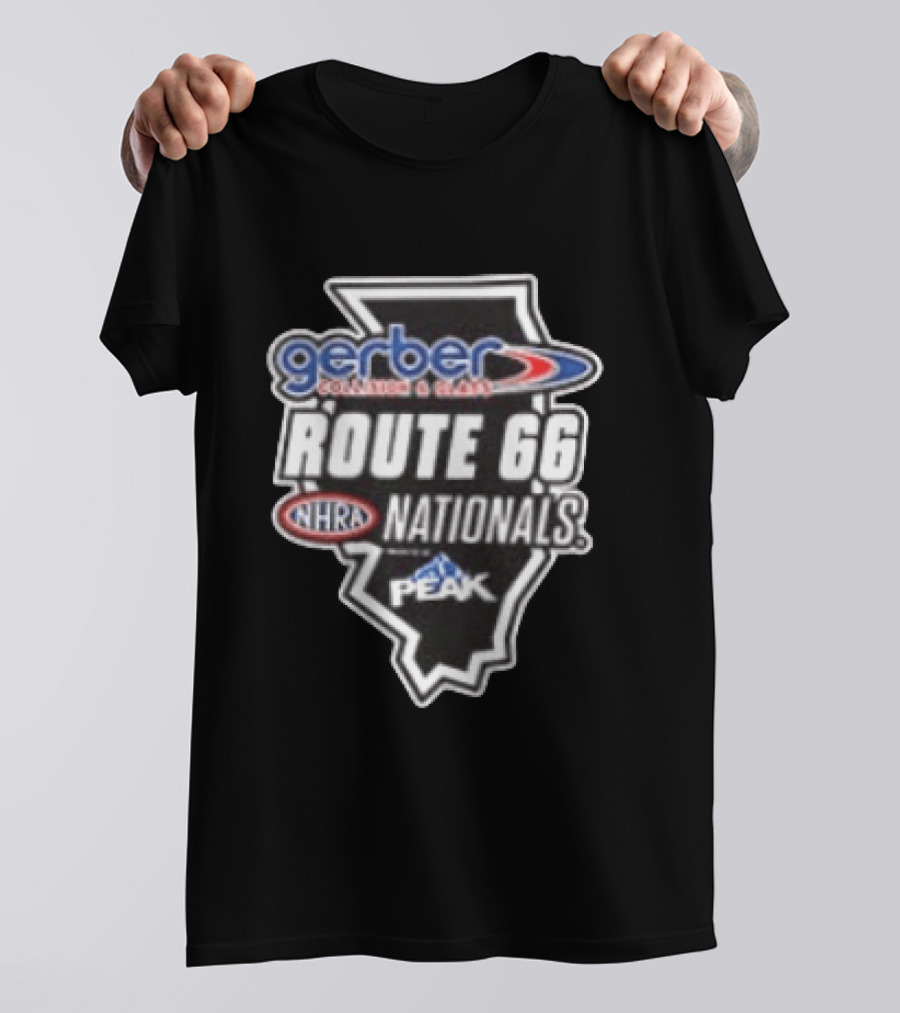 Chicago 2026 NHRA Gerber Collision & Glass Route 66 Nationals Peak Nitro Junkie T-Shirt