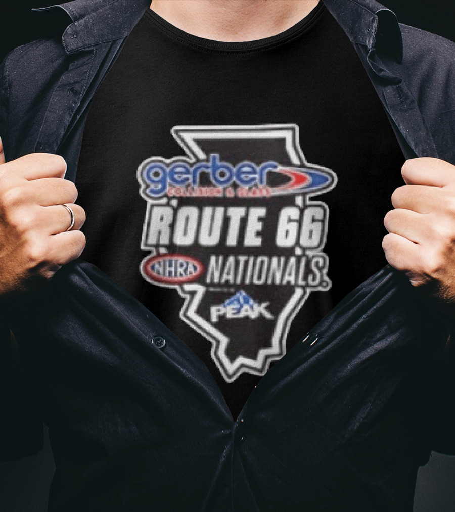 Chicago 2026 NHRA Gerber Collision & Glass Route 66 Nationals Peak Nitro Junkie T-Shirt