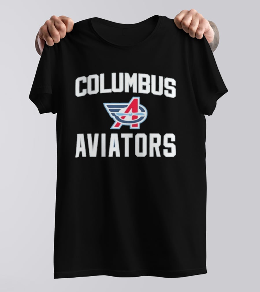 Columbus Aviators UFL Block Letter Iconic Winged T-Shirt