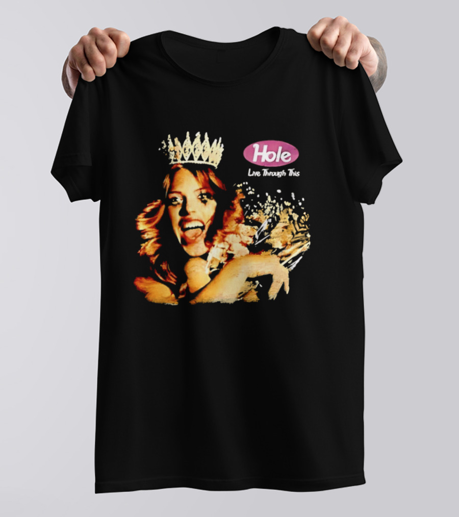 Courtney Love Hole Live Through This 1994 Alternative Rock Album Cover T-Shirt