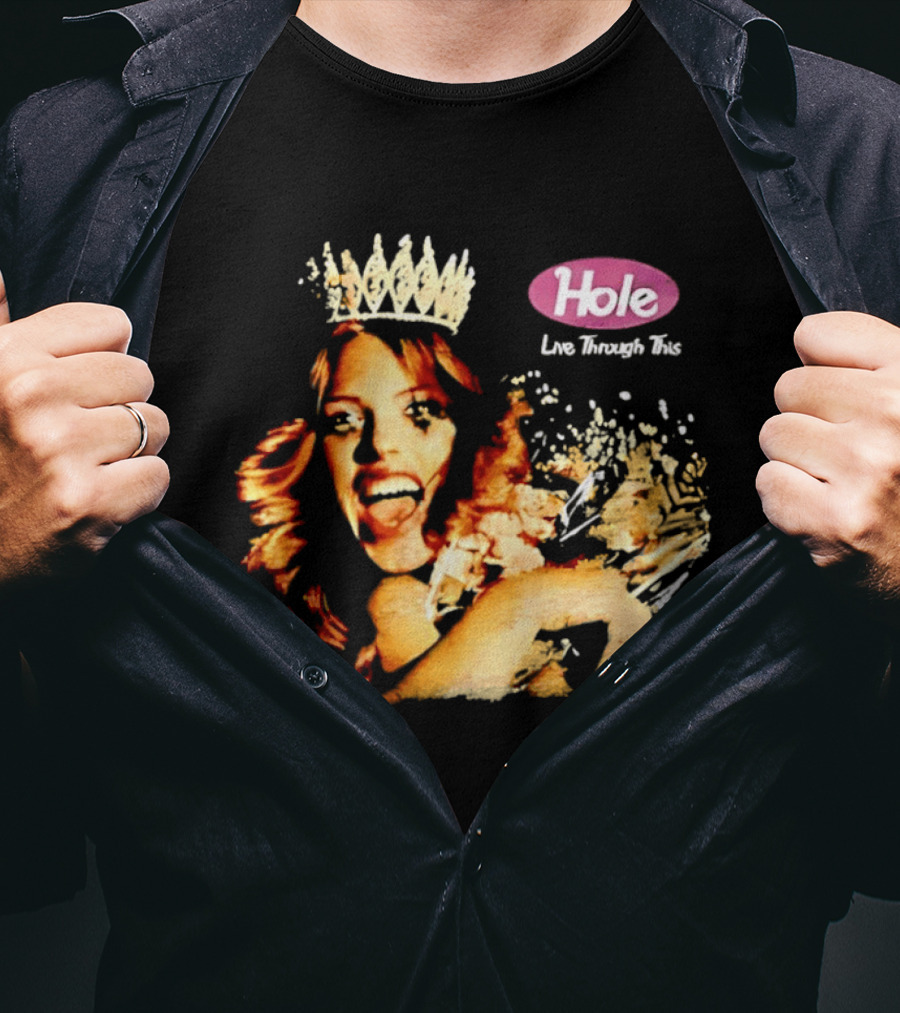 Courtney Love Hole Live Through This 1994 Alternative Rock Album Cover T-Shirt