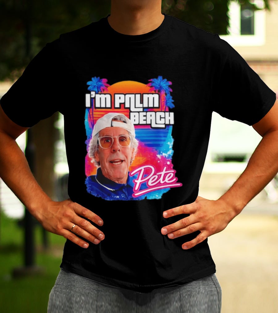 I'm Palm Beach Pete Retro Sunset Tropical Vibes Ocean Blue T-Shirt