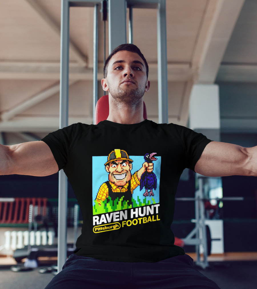 Raven Hunt Pittsburgh Football 8bit Game T-Shirt