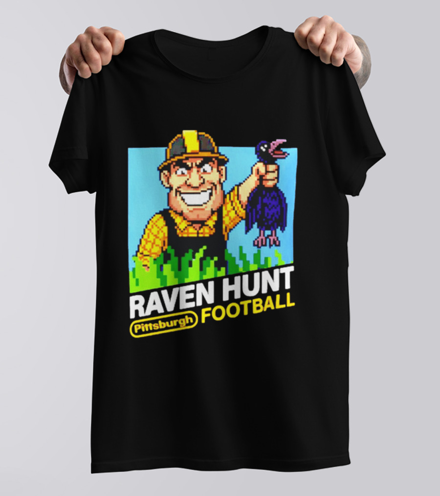 Raven Hunt Pittsburgh Football 8bit Game T-Shirt